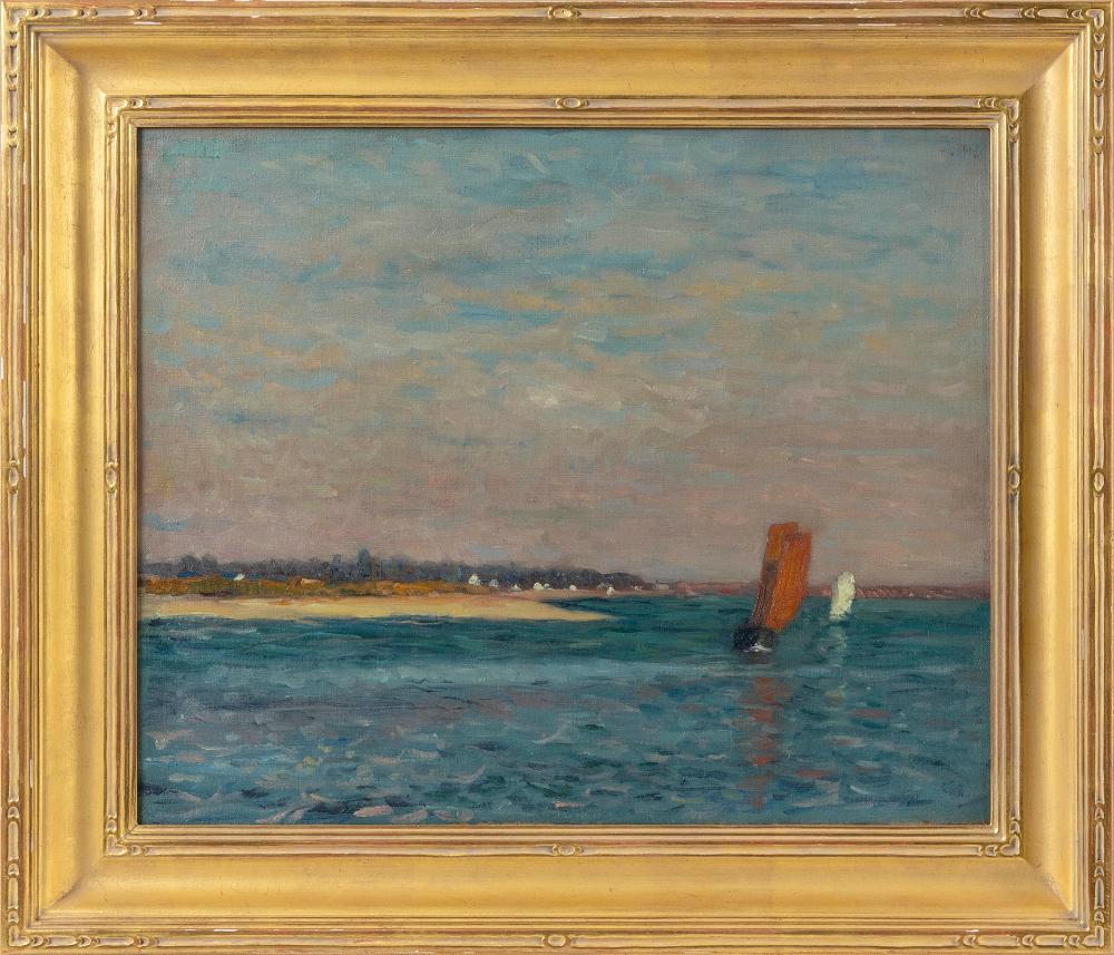 robert henry logan massachusetts 1875 1942 sailboats off the beach oil on canvas 15 x 18 framed 21 x 24 · Eldred's · 2022-01-27 Robert Henry Logan comparable auction result: robert henry logan massachusetts 1875 1942 sailboats off the beach oil on canvas 15 x 18 framed 21 x 24