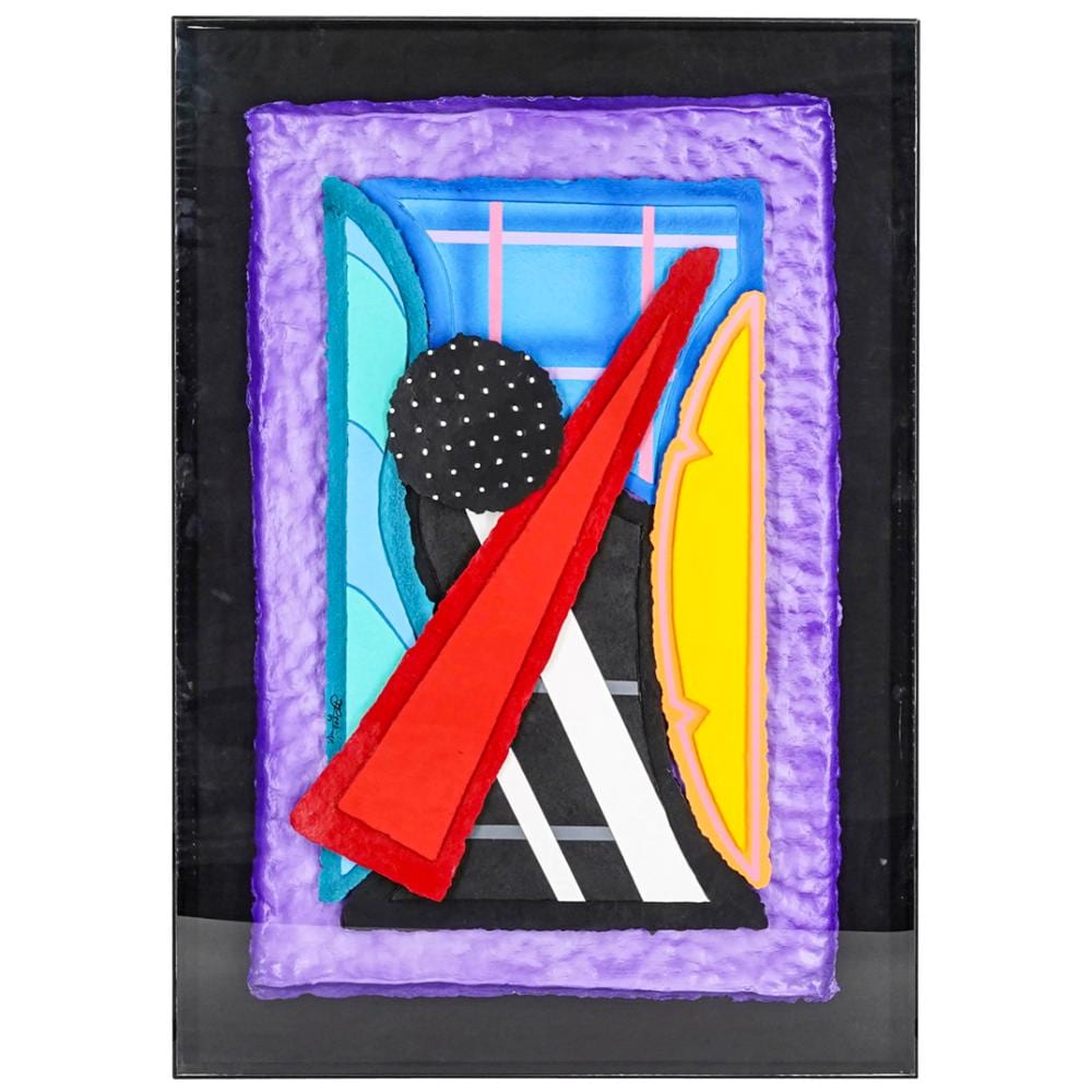 Neil Loeb comparable auction result: neil loeb b 1950 signed mixed media abstract art