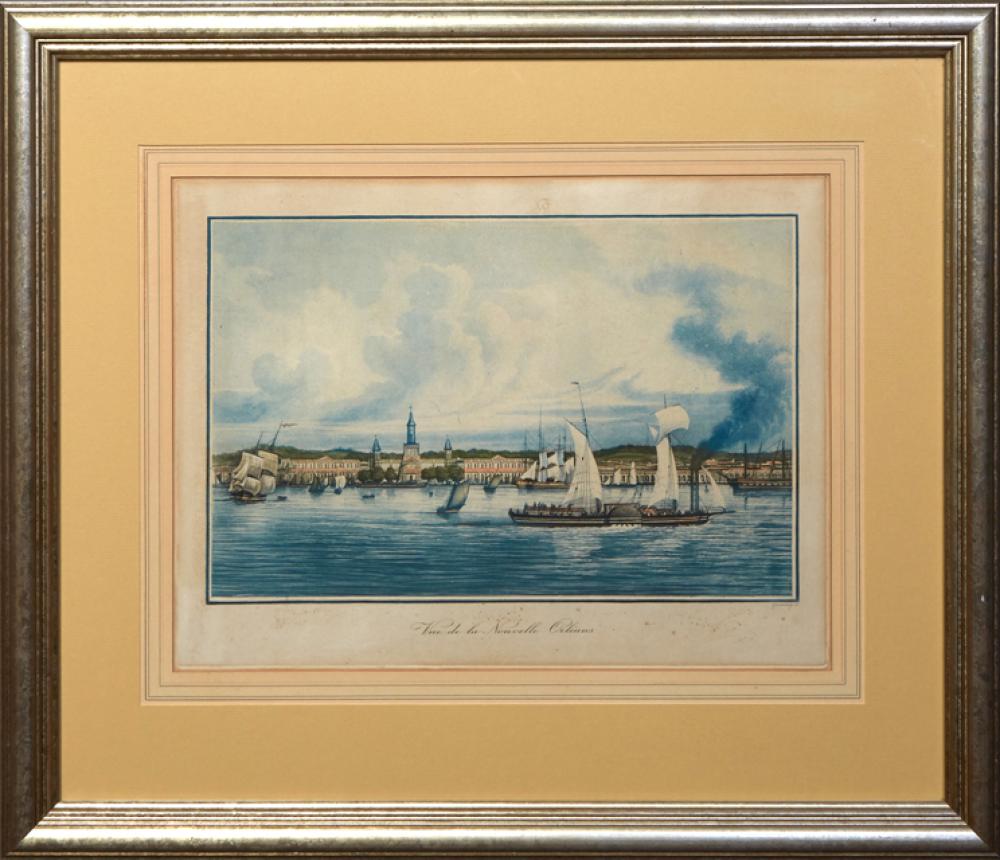 Ambroise Louis Garneray comparable auction result: ambroise louis garneray 1783 1857 french vue de la nouvelle orleans 19th c colored aquatint plate signed garneray sc