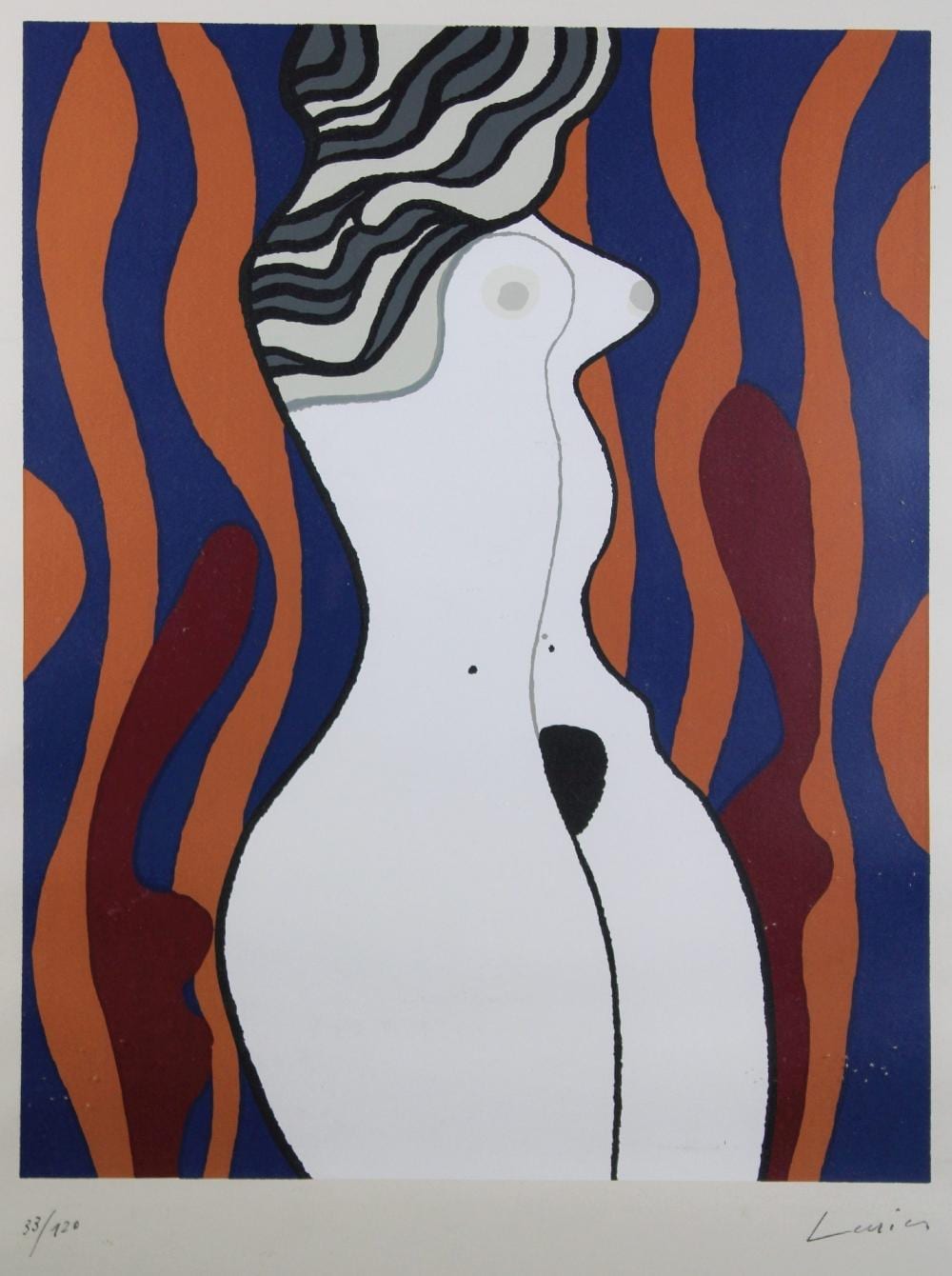 Jan Lenica comparable auction result: jan lenica polnisch 1929 2001 frauenakt farb siebdruck