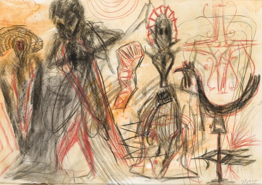 Juan Luis Goenaga comparable auction result: juan luis goenaga mendiola 1950 composition