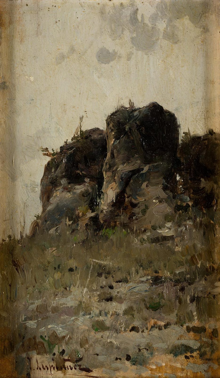 José Lupiáñez y Carrasco comparable auction result: jos lupi ez y carrasco 1864 1938 rocky landscape