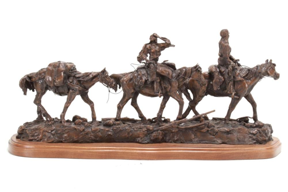 M. Jackson comparable auction result: m jackson 1934 2021 large western cowboy bronze