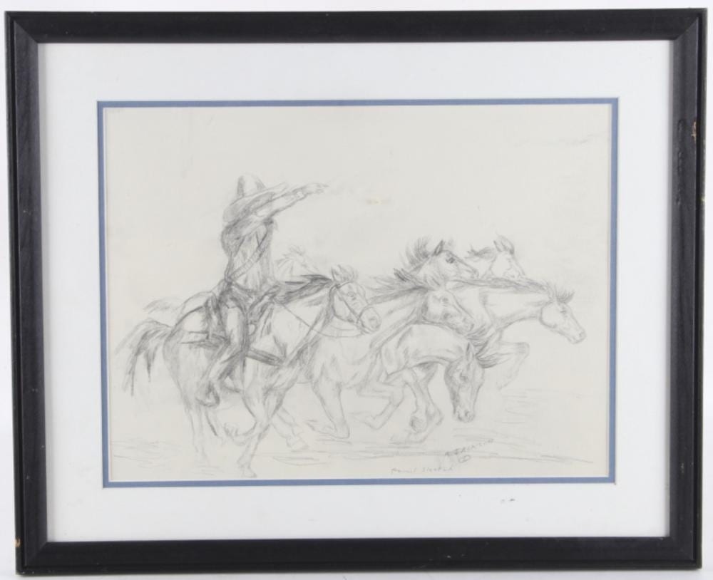 Margie Jackson comparable auction result: margie jackson 1934 2021 framed pencil sketch