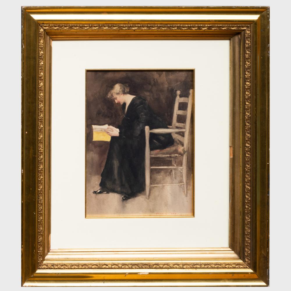 Francis Day comparable auction result: francis day 1863 1942 seated woman reading