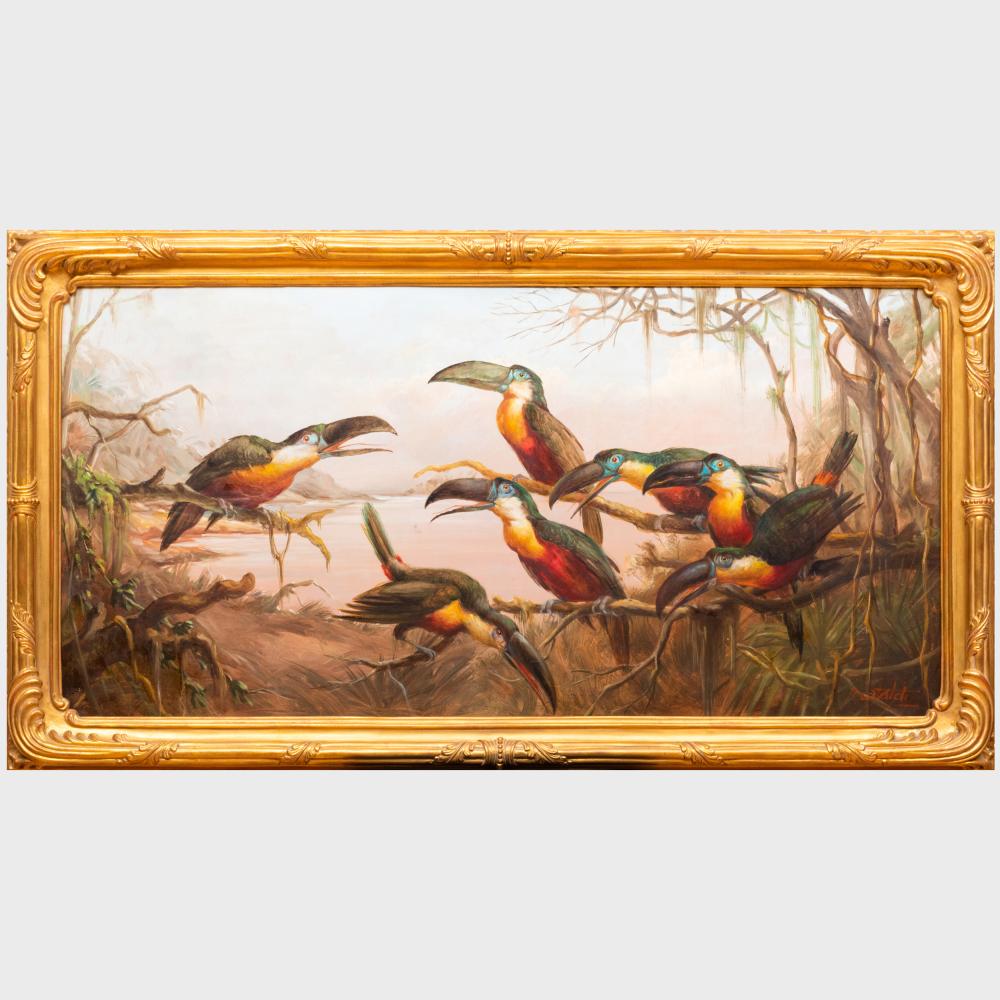 Renato Cataldi comparable auction result: renato cataldi c 1909 1981 toucanos de bico preto