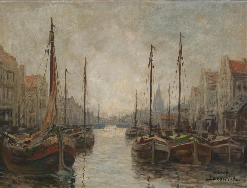 josef dederichs hafenstadt in holland · Van Ham Kunstauktionen · 2022-01-26 Josef Dederichs comparable auction result: josef dederichs hafenstadt in holland
