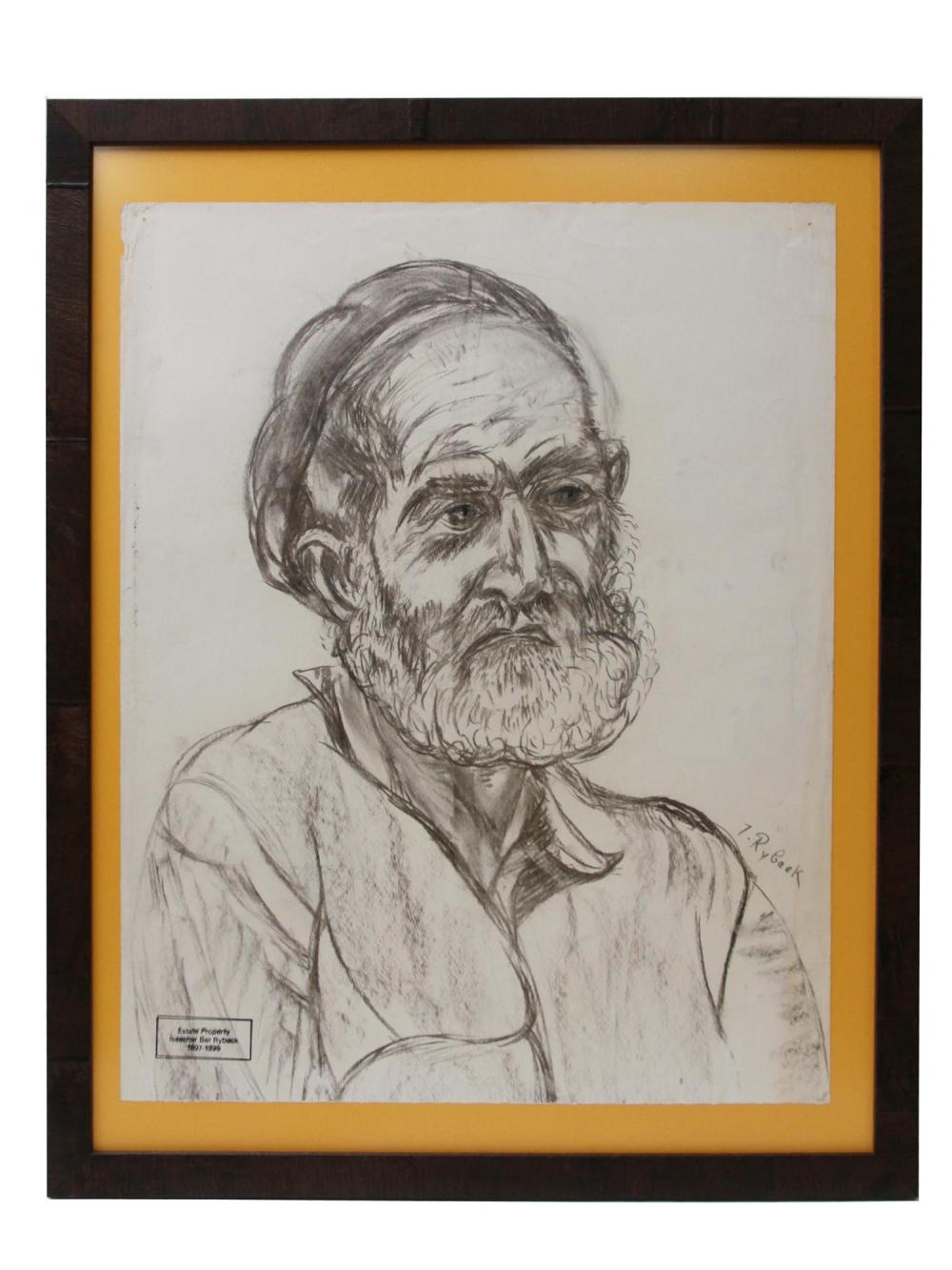 Issachar Ryback comparable auction result: russian painting men portrait by issachar ryback