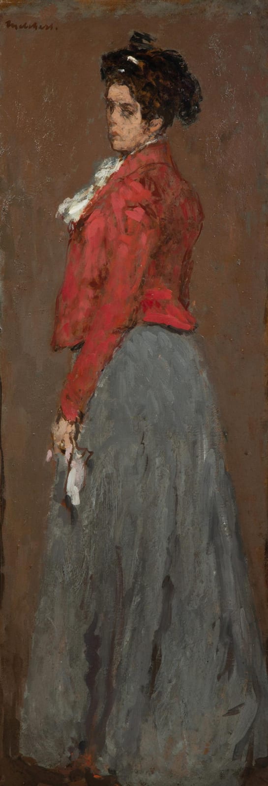 gari melchers american 1860 1932 the scarlet jacket · Hindman · 2022-01-19 Gari Melchers comparable auction result: gari melchers american 1860 1932 the scarlet jacket