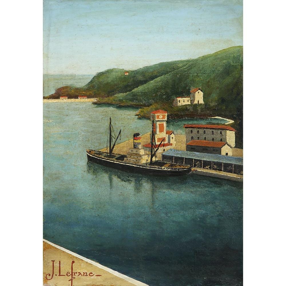Jules Lefranc comparable auction result: jules lefranc 1887 1972 port vendres huile sur toile maroufl e sur panneau sign e en bas gauche oil on canvas laid on pa