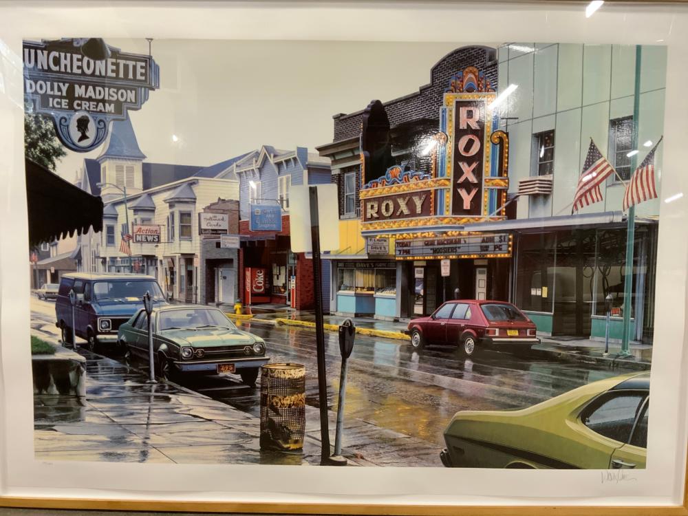 Davis Cone comparable auction result: davis cone signed rainy roxy day serigraph