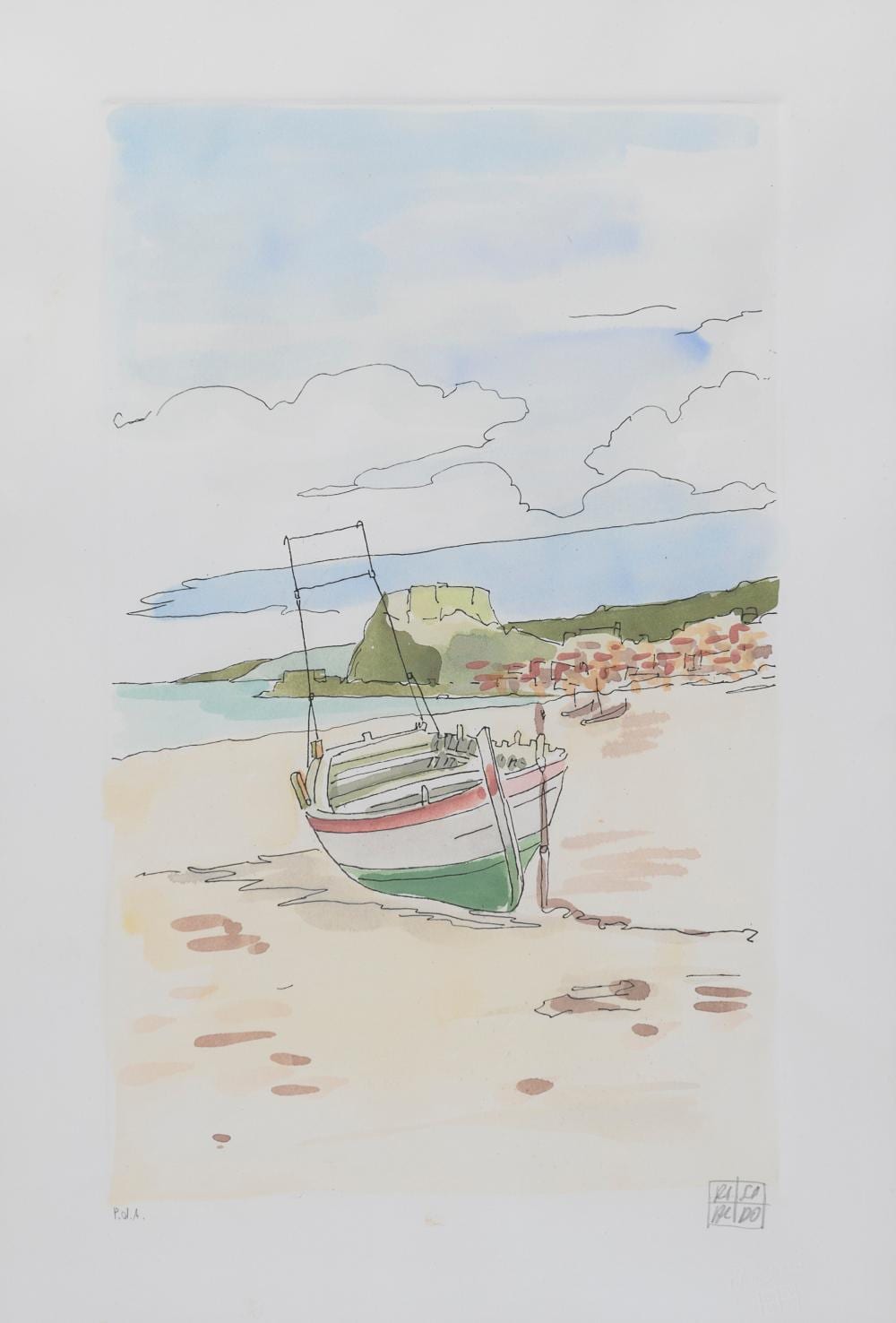 Aldo Riso comparable auction result: lithograph by aldo riso
