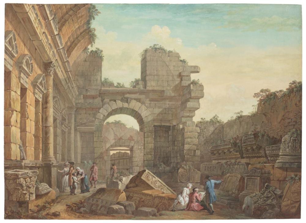charles louis cl risseau paris 1721 1820 auteuil an artist sketching and · Christie's · 2022-01-28 Charles-Louis Clérisseau comparable auction result: charles louis cl risseau paris 1721 1820 auteuil an artist sketching and