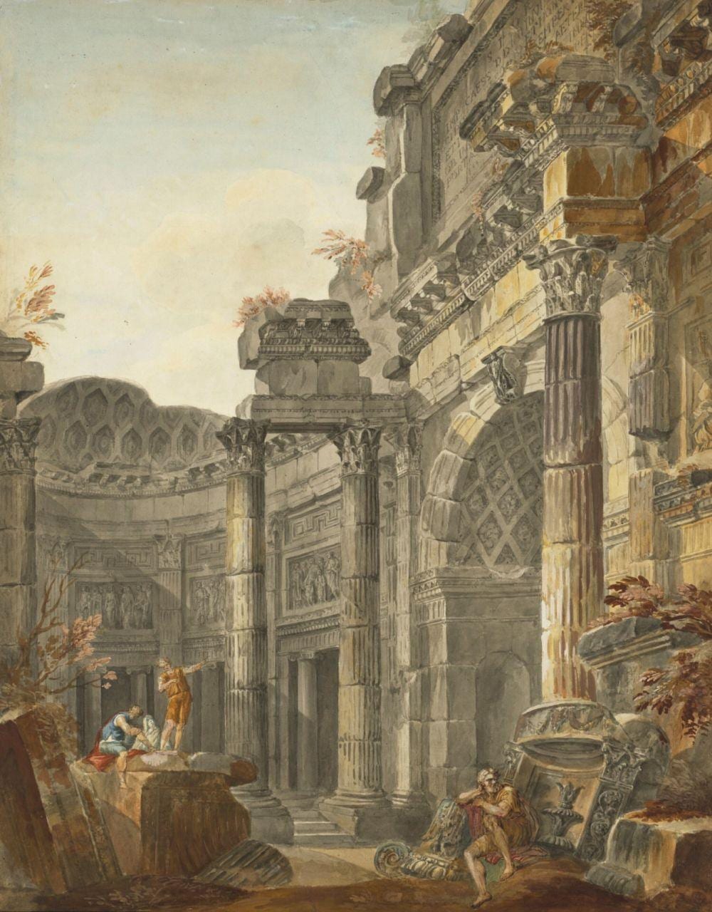 charles louis cl risseau paris 1721 1820 auteuil an architectural capricc · Christie's · 2022-01-28 Charles-Louis Clérisseau comparable auction result: charles louis cl risseau paris 1721 1820 auteuil an architectural capricc