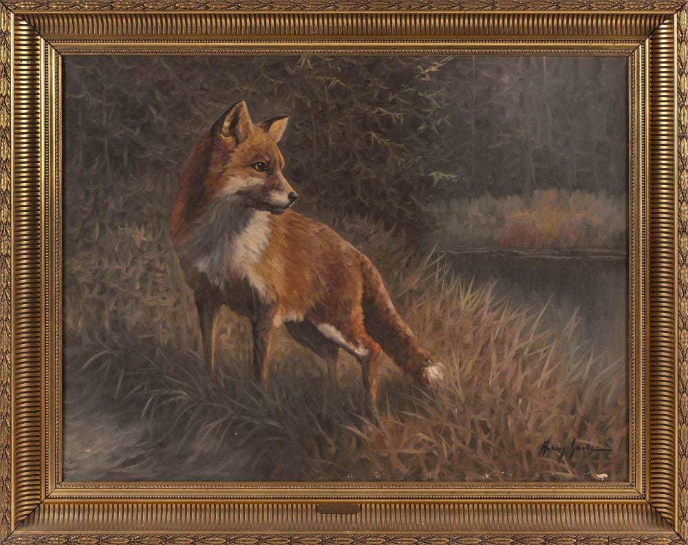 arling gade denmark 20th century fox by a lake oil on canvas 24 x 31 5 framed 30 5 x 38 · Eldred's · 2022-02-10 Arling Gade comparable auction result: arling gade denmark 20th century fox by a lake oil on canvas 24 x 31 5 framed 30 5 x 38