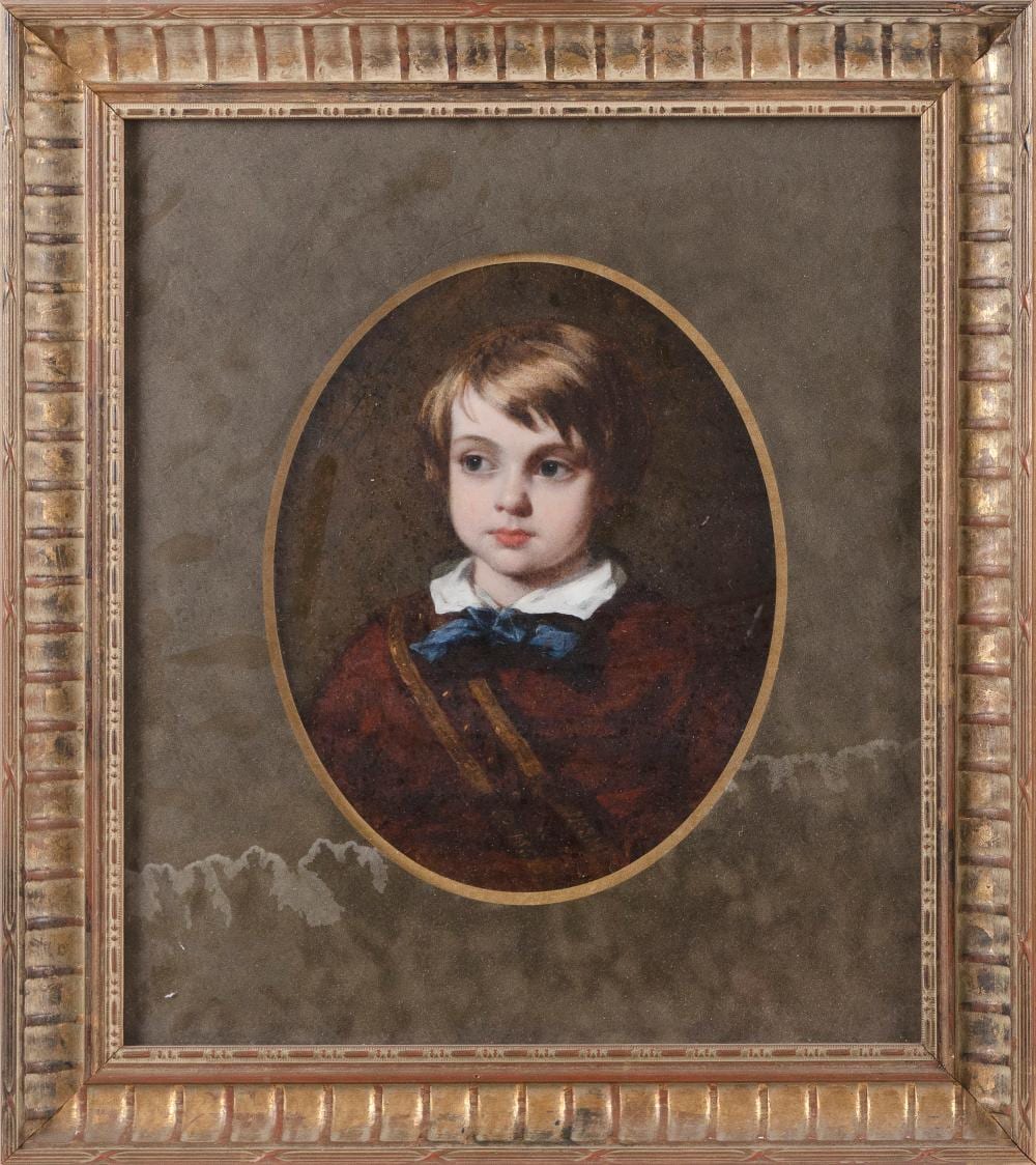 Joshua Hargrave Sams Mann comparable auction result: joshua hargrave sams mann england 19th century portrait of a boy oil probably on artists board 10 75 x 8 5 framed 20 x 17 5
