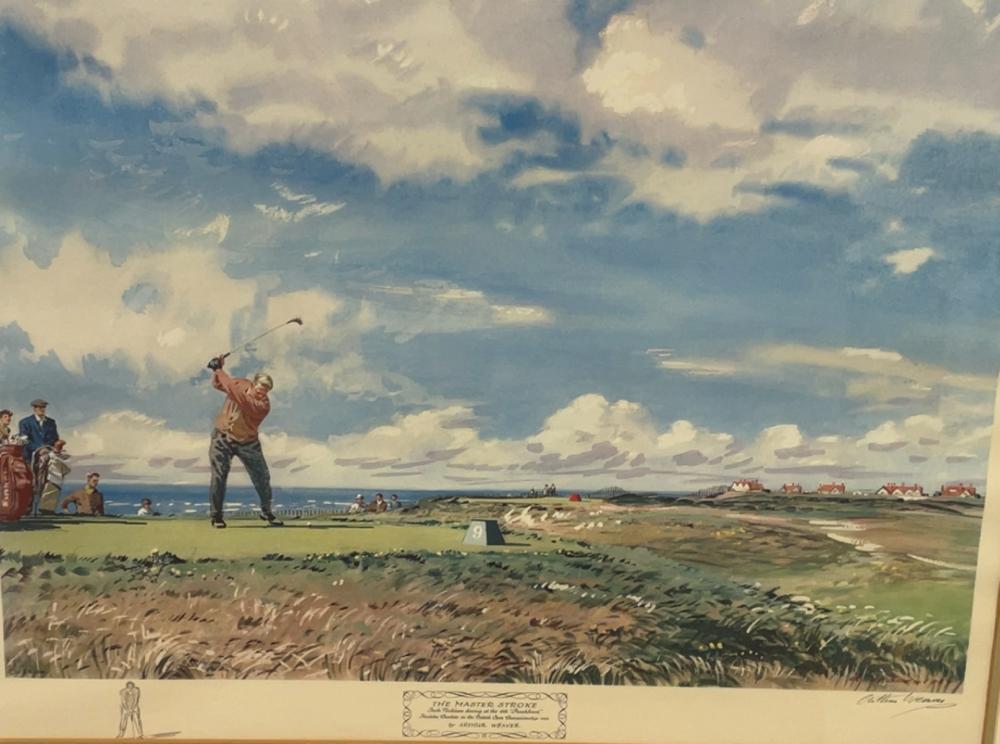 Arthur Weaver comparable auction result: arthur weaver the master stroke signed print