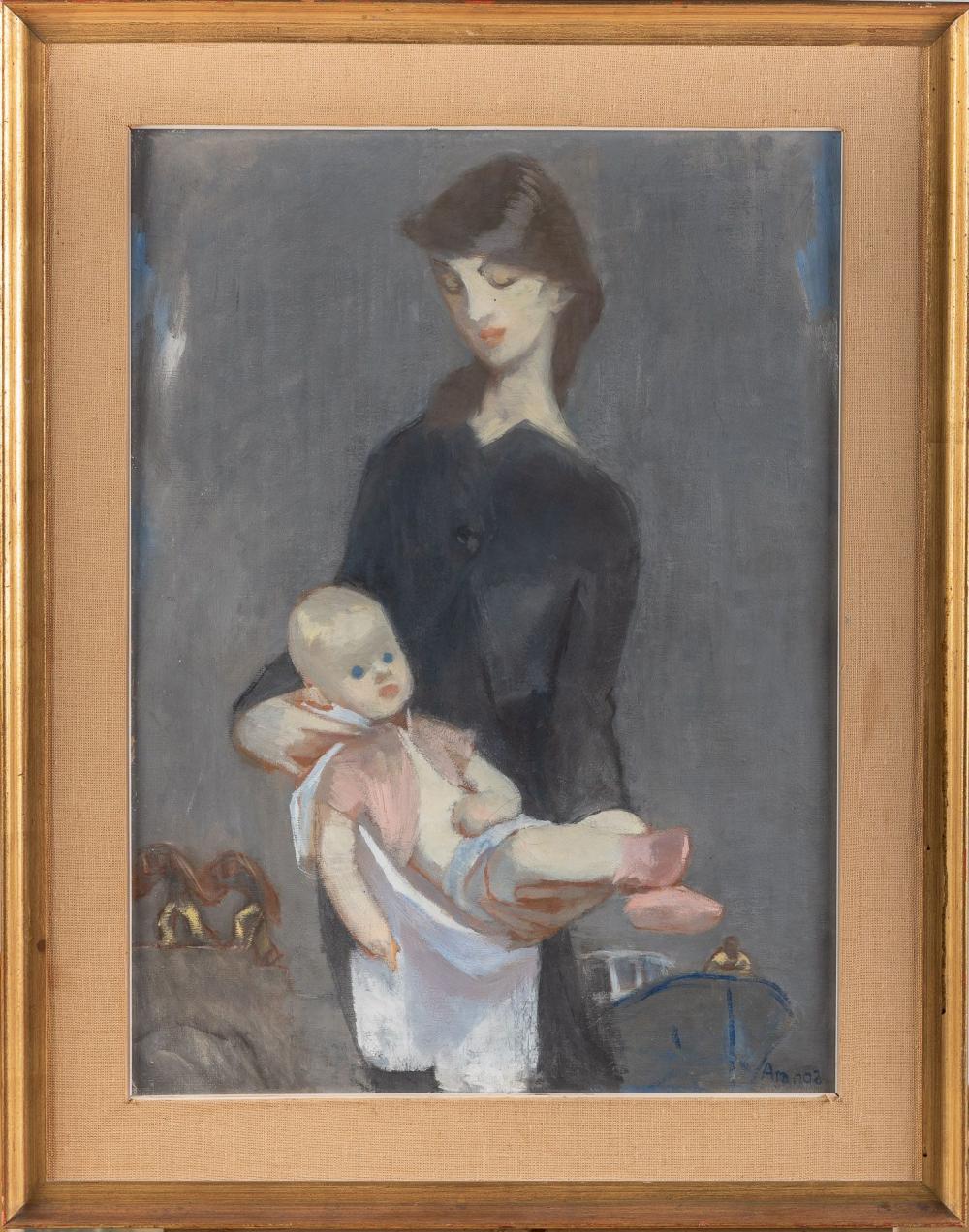 Juan de Aranoa y Carredano comparable auction result: juan de aranoa y carredano bilbao 1901 buenos aires 1973 t tulo maternidad firmado aranoa