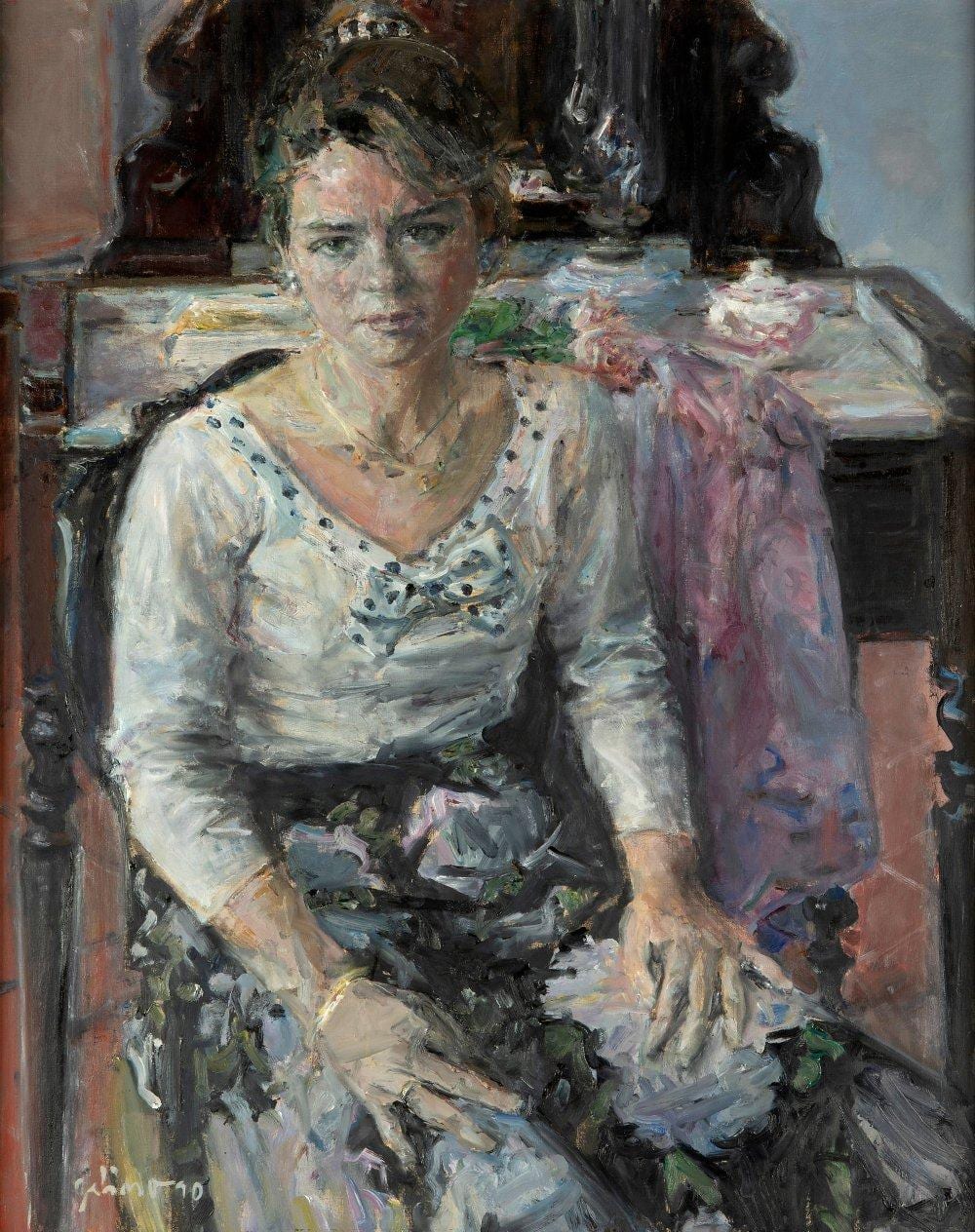 Gabino Rey Santiago comparable auction result: gabino rey santiago mar n pontevedra 1928 barcelona 2006 my daughter irene 1990