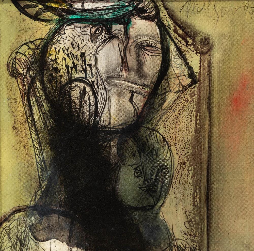 Nelson Domínguez comparable auction result: nelson dom nguez santiago de cuba 1947 composition 1994
