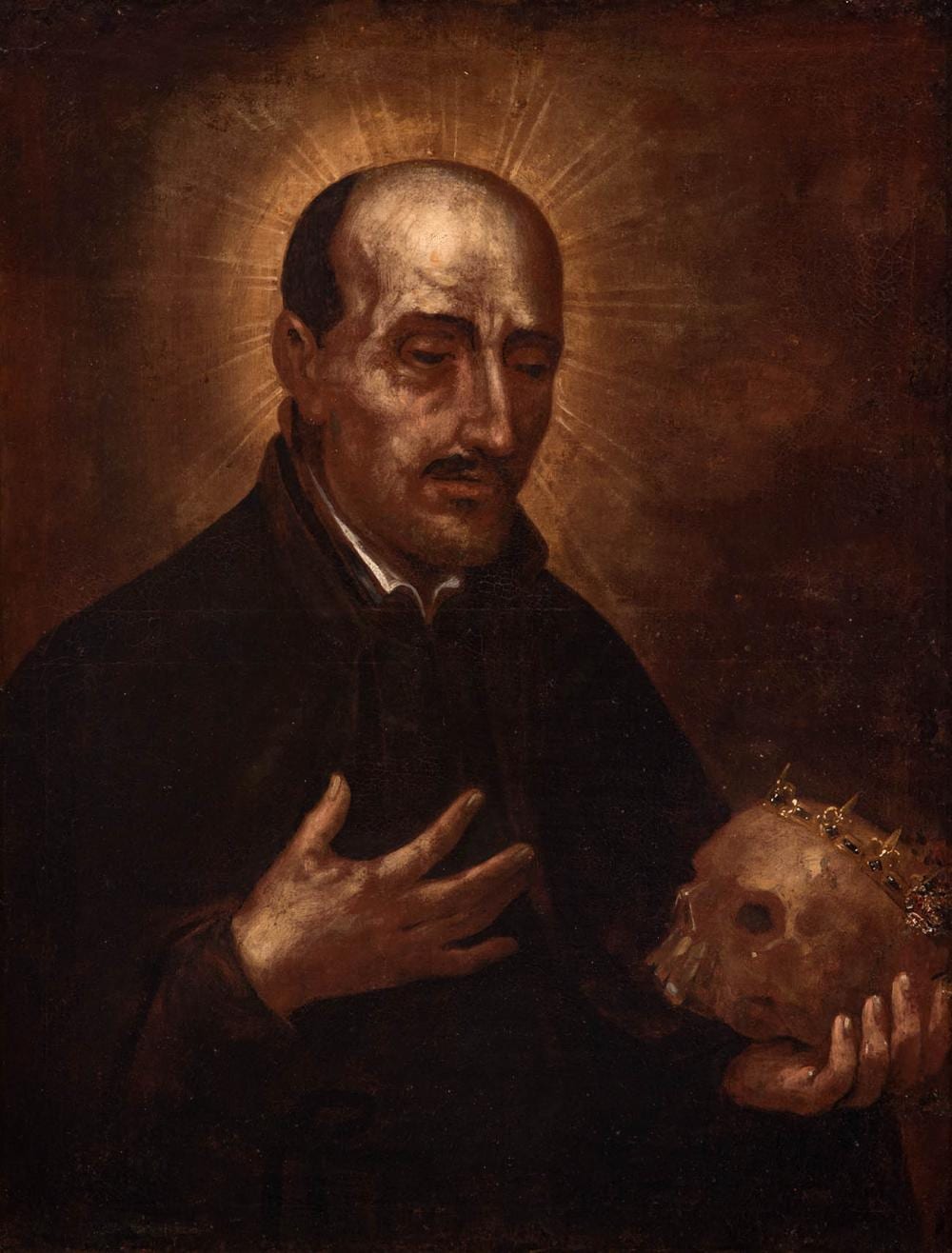 Juan de Valdés Leal comparable auction result: juan de vald s leal seville 1622 1690 cercle saint francis of borgia oil on canvas repainting lacking in the frame
