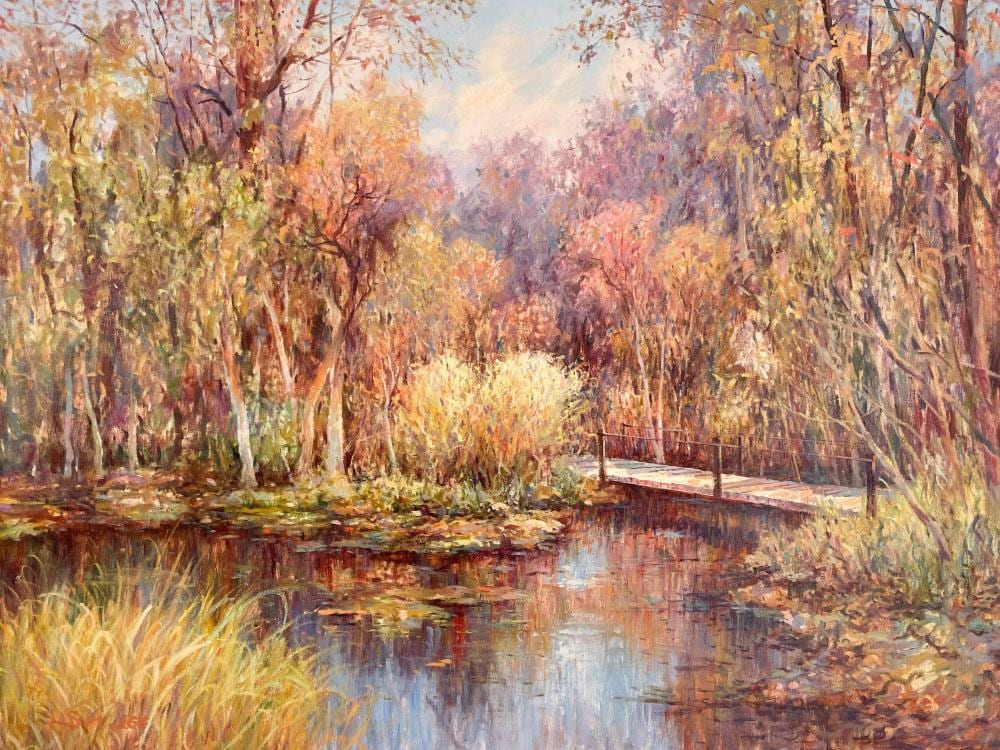 sang m lee autumn pond · Capsule Gallery Auction · 2022-01-27 Sang M. Lee comparable auction result: sang m lee autumn pond