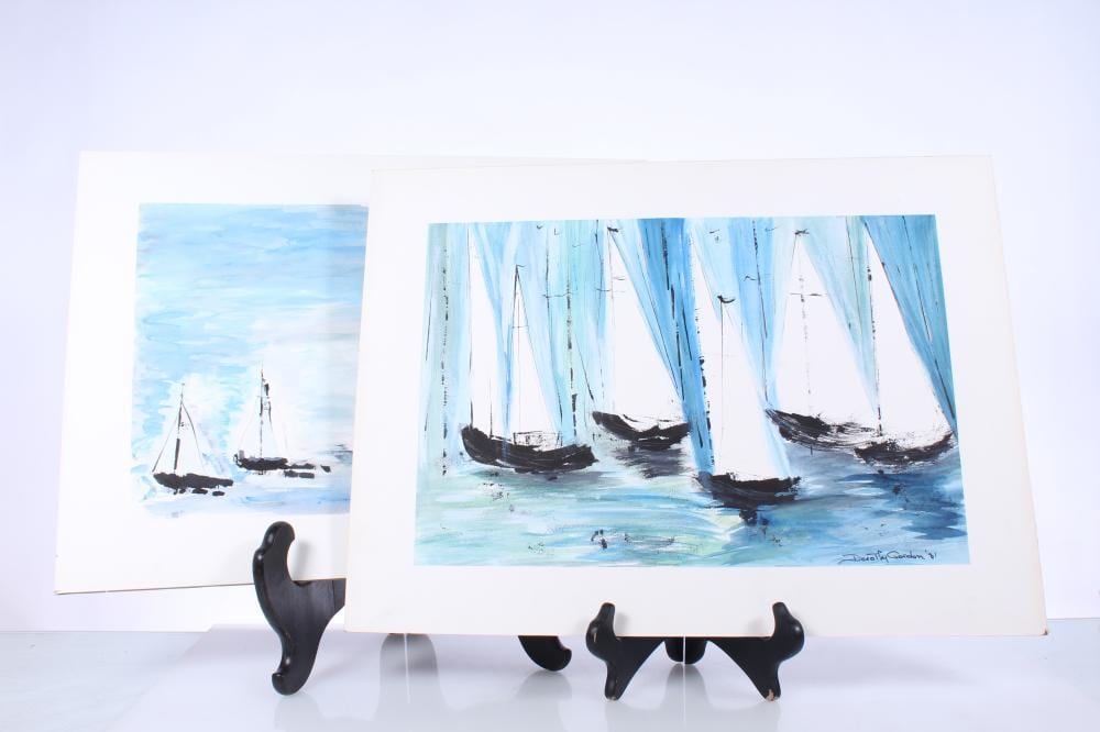 Dorothy (1970) Gordon comparable auction result: pair of watercolor paintings by dorothy gordon