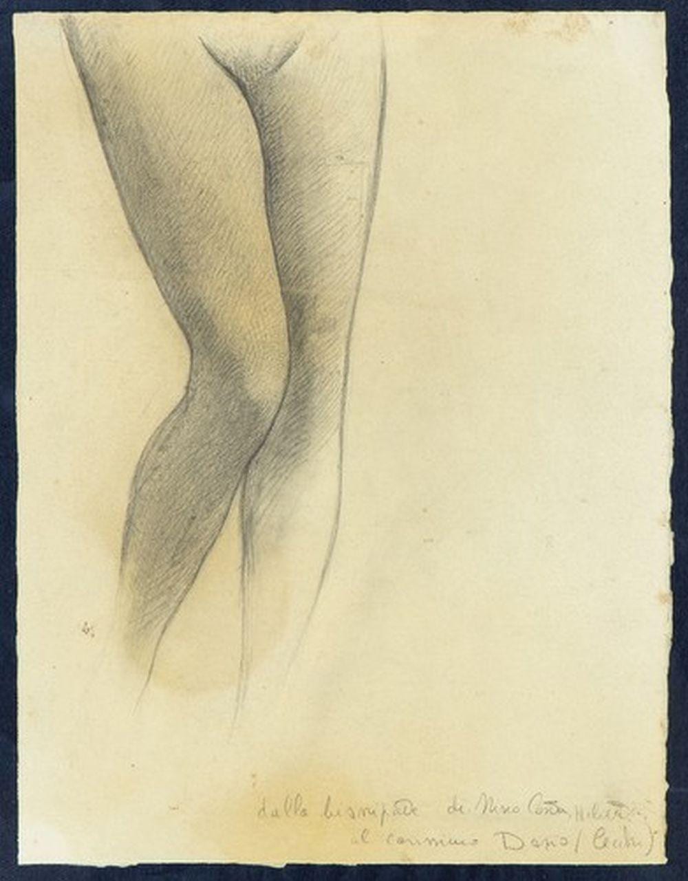 Nino Costa comparable auction result: nino costa rome 1826 marina di pisa 1903 pencil study for the main portrait alla fonte