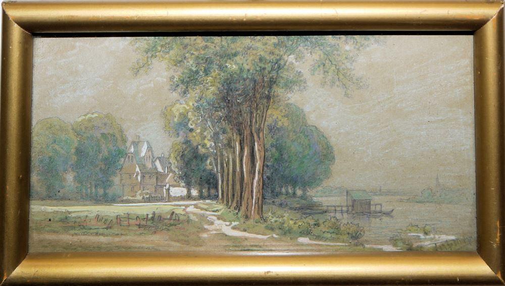 Georg Mohr comparable auction result: johann georg mohr zwei landschaften frankfurt am main miniatur aquarelle gerahmt
