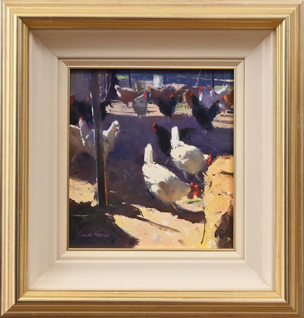 colley whisson the chookyard 2008 oil on board 25 x 22cm frame size 43 x 41cm · Leonard Joel · 2022-01-27 Colley Whisson comparable auction result: colley whisson the chookyard 2008 oil on board 25 x 22cm frame size 43 x 41cm