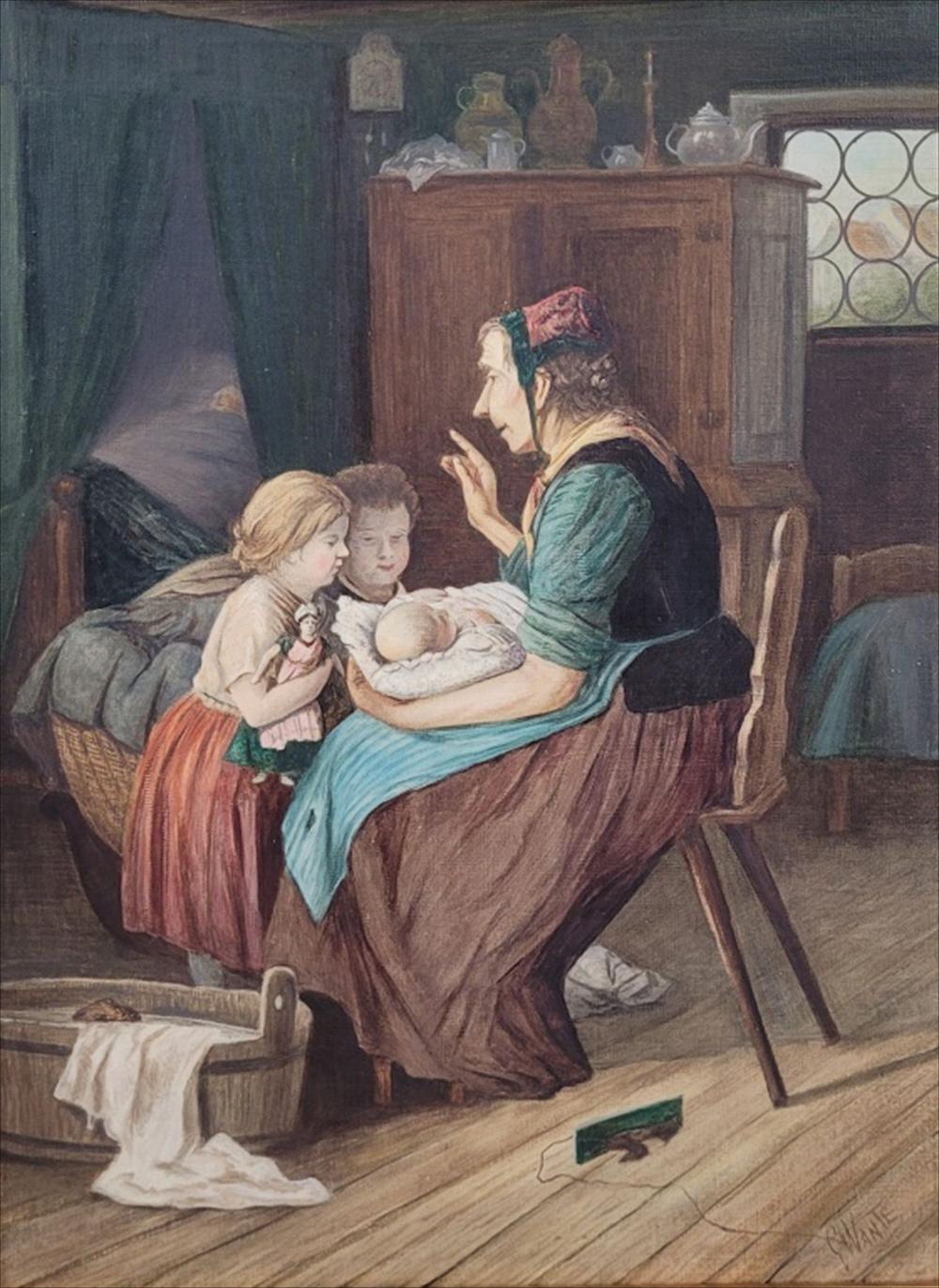 Alfred (1937) Dunn comparable auction result: ernest ernst wante 1872 1960 nursing oil