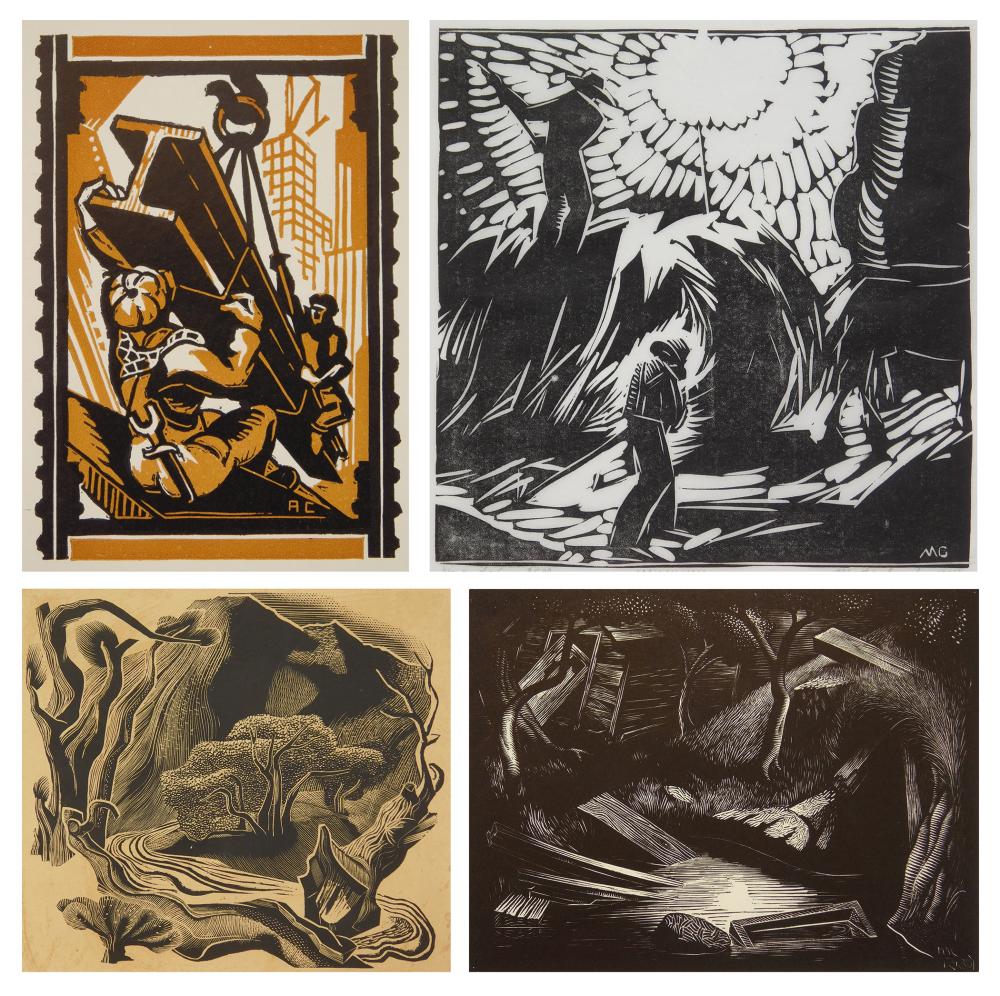 Martin Gambee comparable auction result: 4 american block prints
