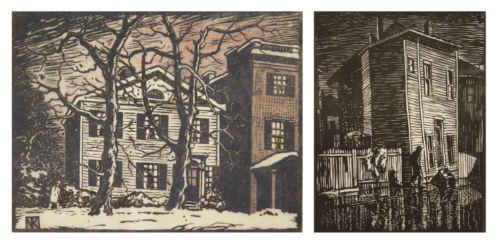 Norman Kent comparable auction result: 2 norman kent woodblocks