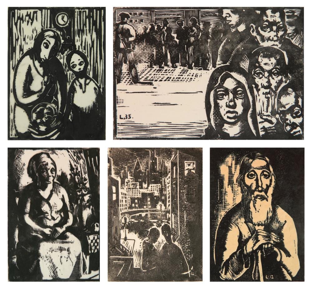 4 emory ladanyi woodblocks · Rachel Davis Fine Arts · 2022-02-12 Emory Ladanyi comparable auction result: 4 emory ladanyi woodblocks