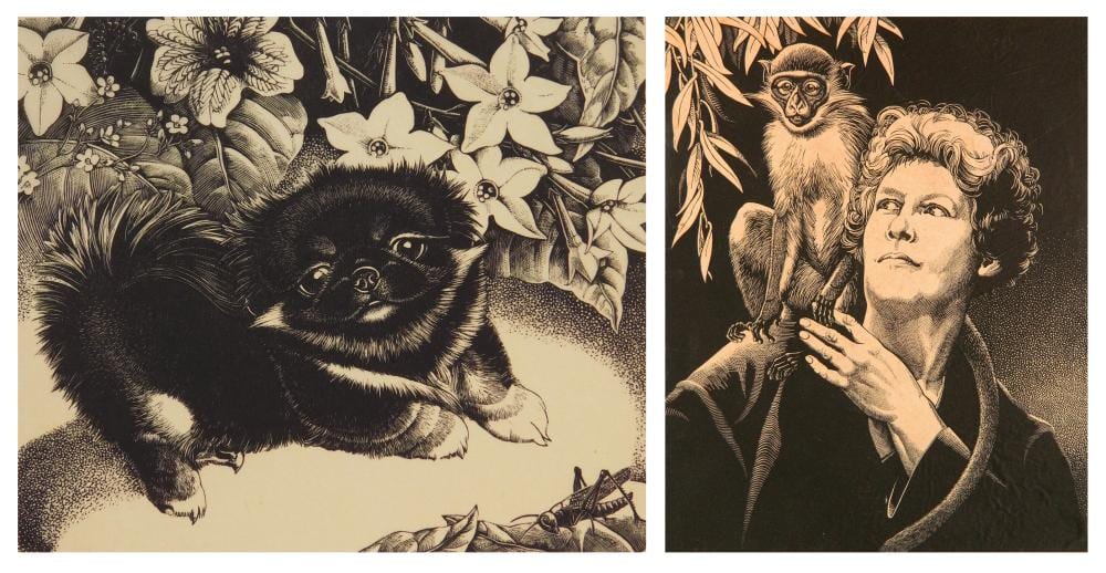 Dorothy Lathrop comparable auction result: 2 dorothy lathrop wood engravings