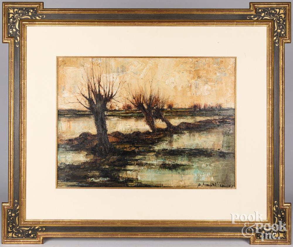 pierre letellier oil on canvas landscape · Pook & Pook Inc. · 2022-02-10 Pierre (1928) Letellier comparable auction result: pierre letellier oil on canvas landscape