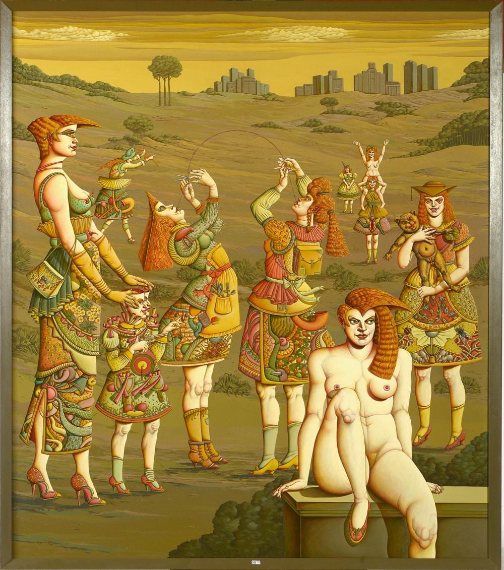 Denyse Willem comparable auction result: huile sur toile terrain vague sign en bas gauche denyse wil