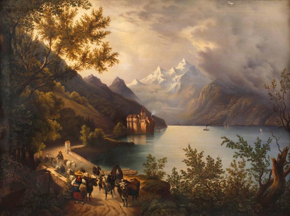 Johann Anton Castell comparable auction result: johann anton castell schloss chillon