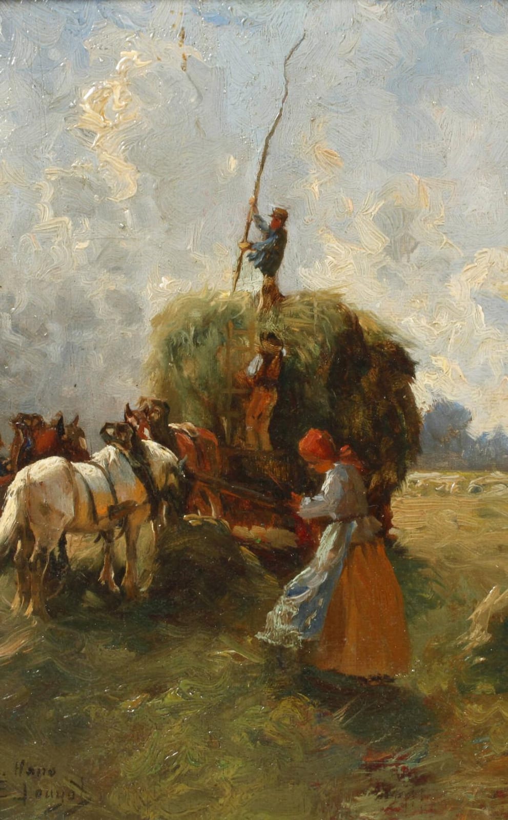 Edmond Louyot comparable auction result: edmond louyot bei der heuernte