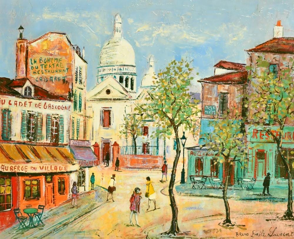 bruno emile laurent b 1928 french a view of montmartre oil on canvas signed and also inscribed verso 21 · John Nicholson's Fine Art Auctioneers & Valuers · 2022-02-09 Bruno Emile Laurent comparable auction result: bruno emile laurent b 1928 french a view of montmartre oil on canvas signed and also inscribed verso 21