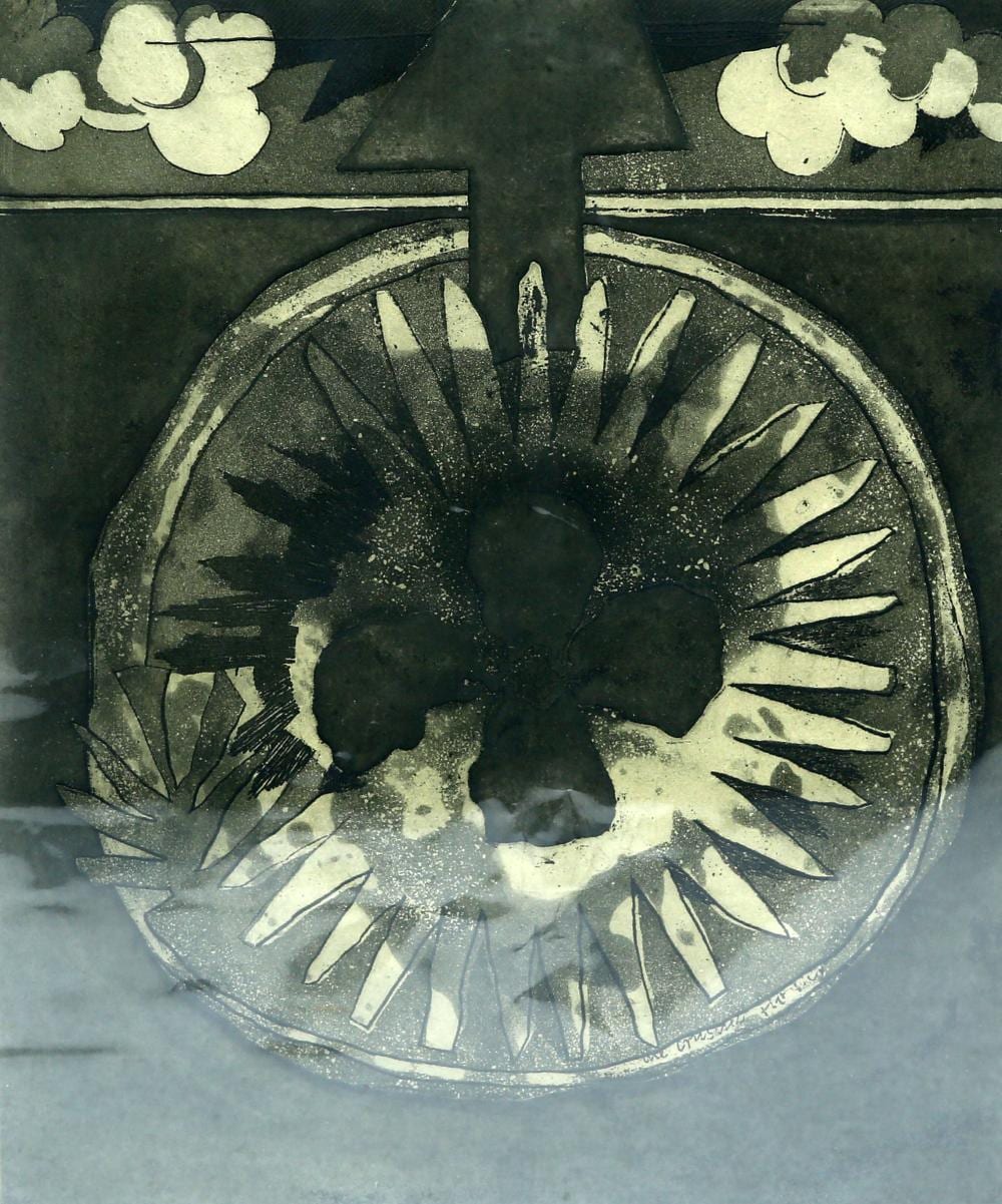 Jennifer Dickson comparable auction result: jennifer dickson born 1936 alchemic landscape signed dated 66 inscri
