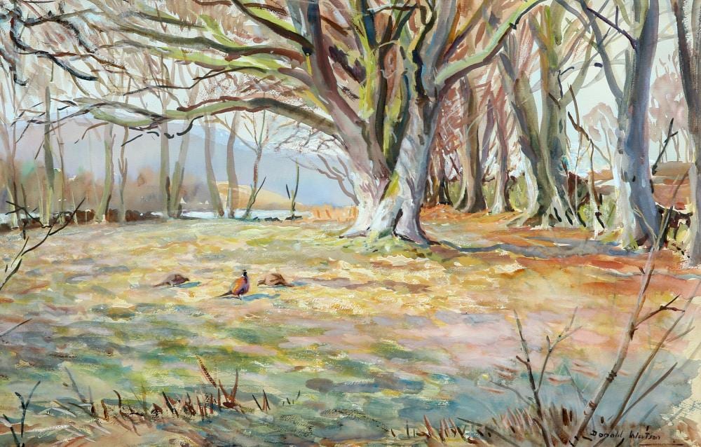 Donald (1918) Watson comparable auction result: donald watson 1918 2005 pheasants in a clearing signed lower right wat