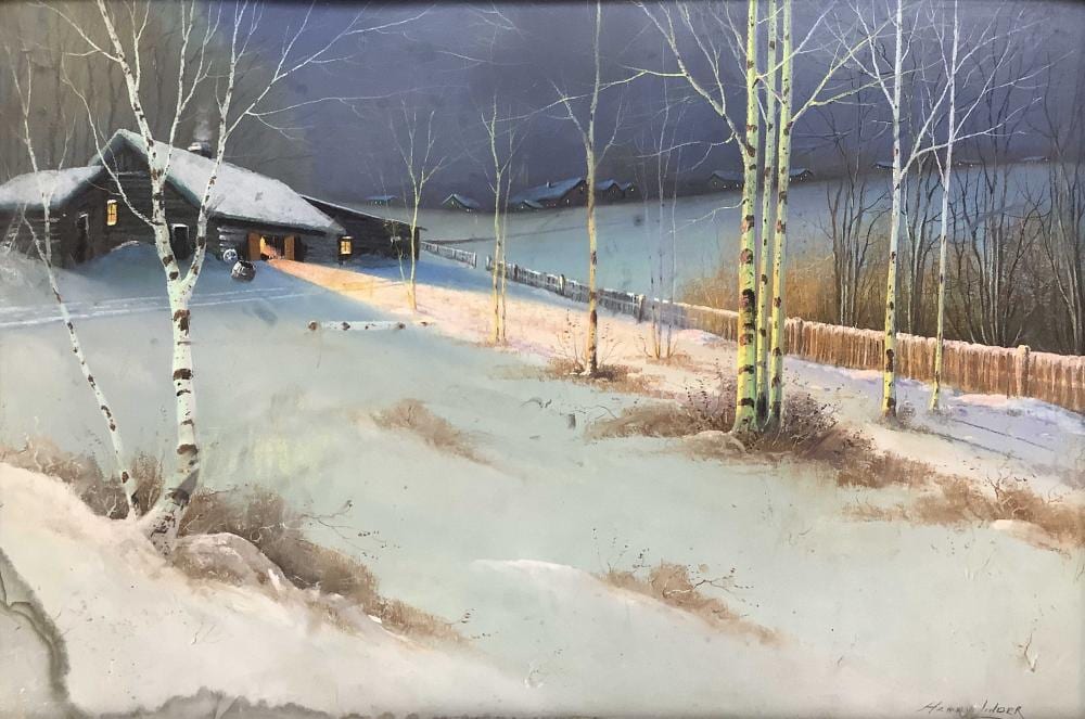 Harry Linder comparable auction result: harry linder 1886 1931 pastel winter scene