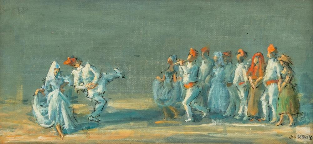 Lee Jackson comparable auction result: lee jackson 1909 2002 social realism painting