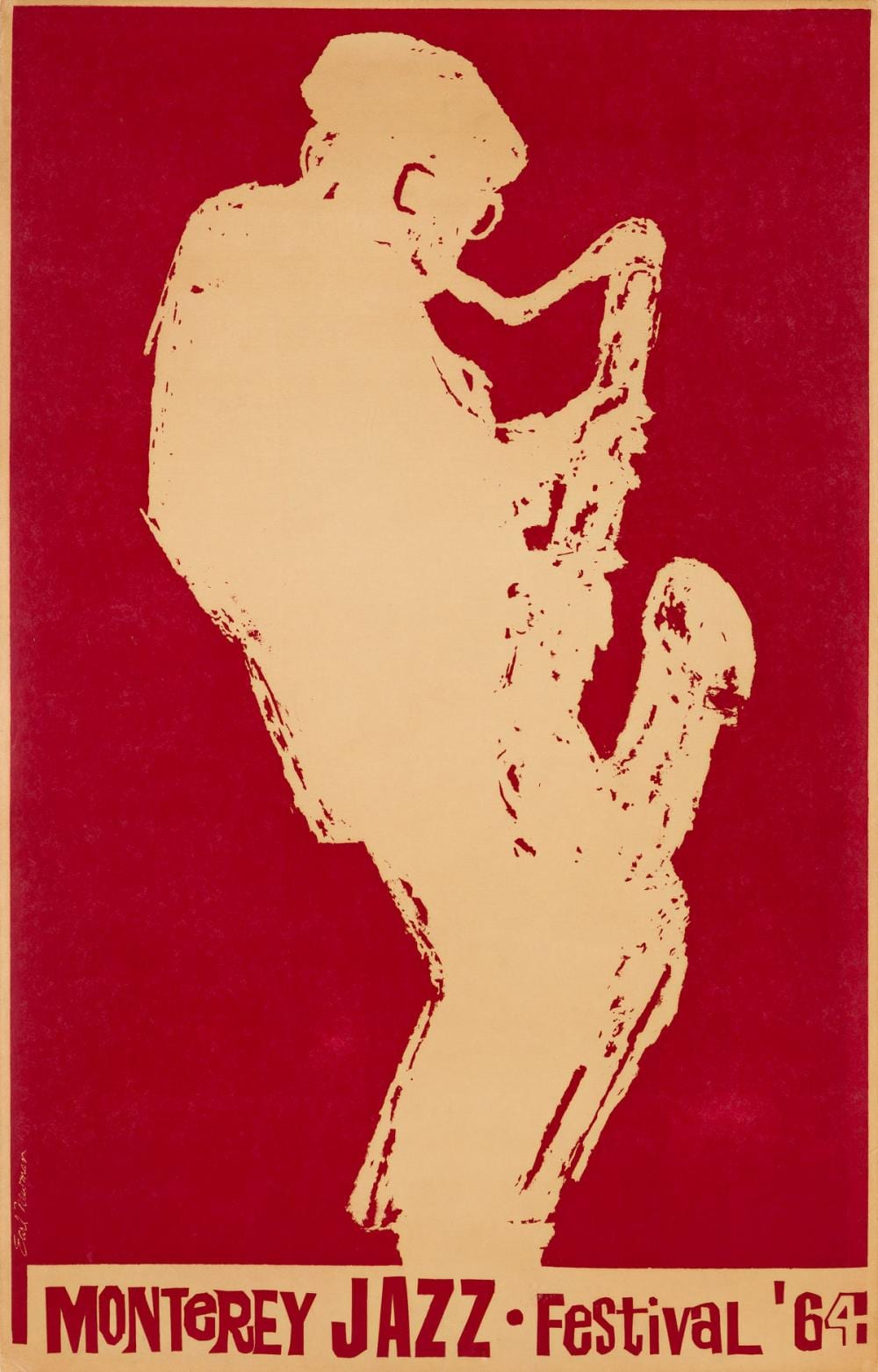 Earl Newman comparable auction result: earl newman 1930 monterey jazz festival 1964 34 x22 inches 87 x55 cm