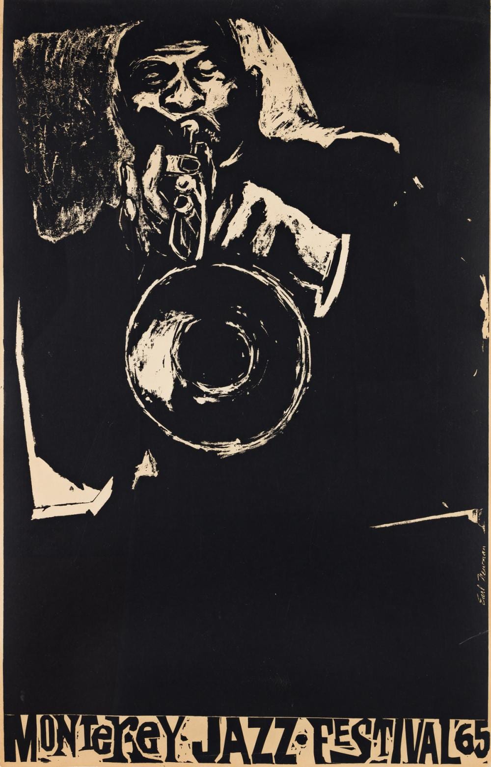 Earl Newman comparable auction result: earl newman 1930 monterey jazz festival 1965 34 x22 inches 87 x55 cm