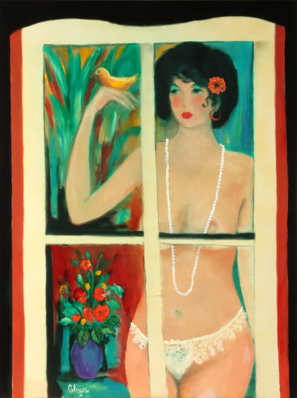 Hilda Rindom comparable auction result: hilda gleizer rindom 1930 2004 oil on canvas