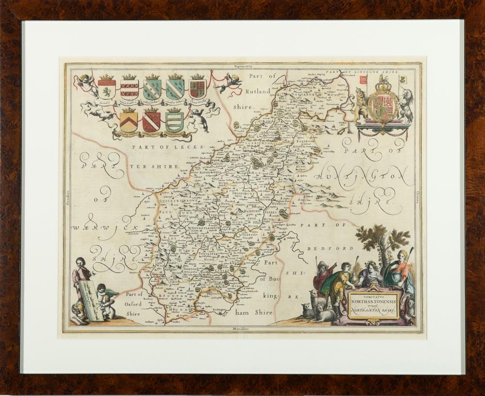 joannes janssonius dutch 1588 1664 comitatus northantonensis vernacule northampton shire circa 1650 copper engraved map of engl · Sloans & Kenyon · 2022-02-10 Joannes Janssonius comparable auction result: joannes janssonius dutch 1588 1664 comitatus northantonensis vernacule northampton shire circa 1650 copper engraved map of engl