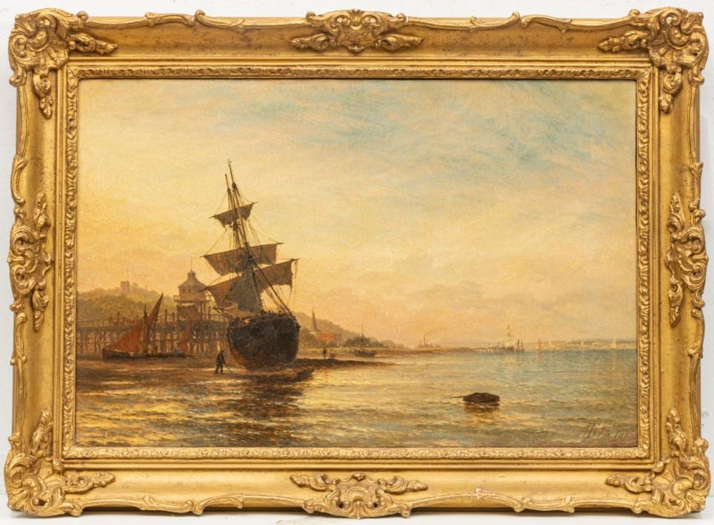 Henry Thomas Dawson comparable auction result: henry thomas dawson british 1860 1896 oil on canvas june 1875 h 15 5 w 23 5 coastal scene