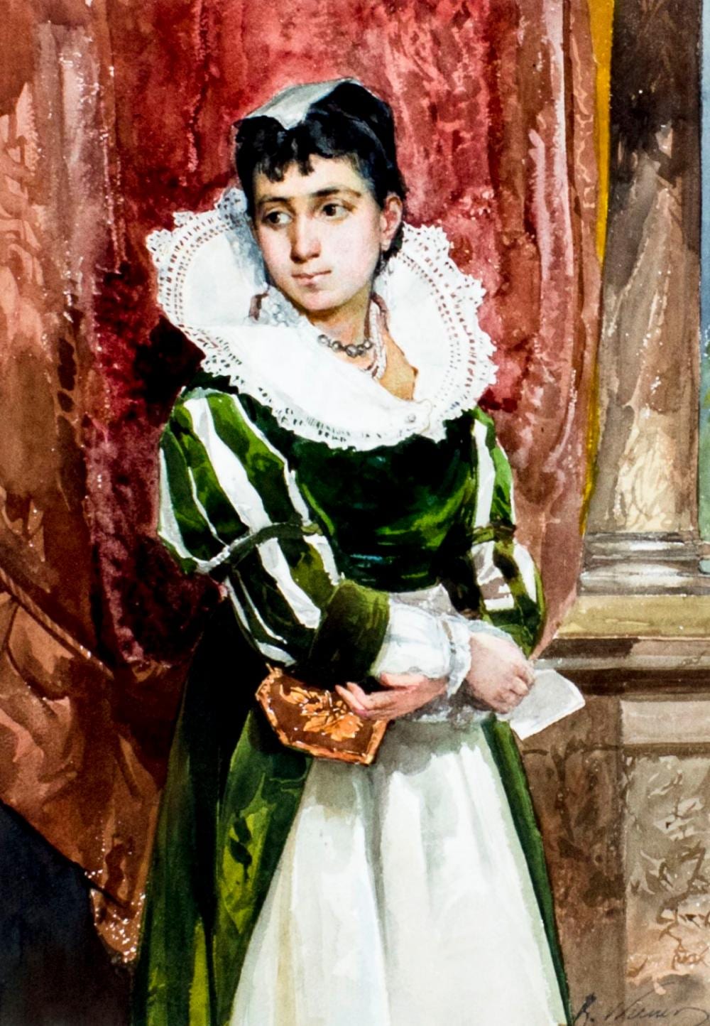 Reinhold (1864) Werner comparable auction result: reinhold werner german 1864 1939 watercolor painting antique
